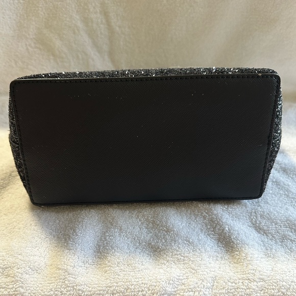 New Authentic Kate Spade ina Greta court black satchel glitter small hand bag - Picture 4 of 12